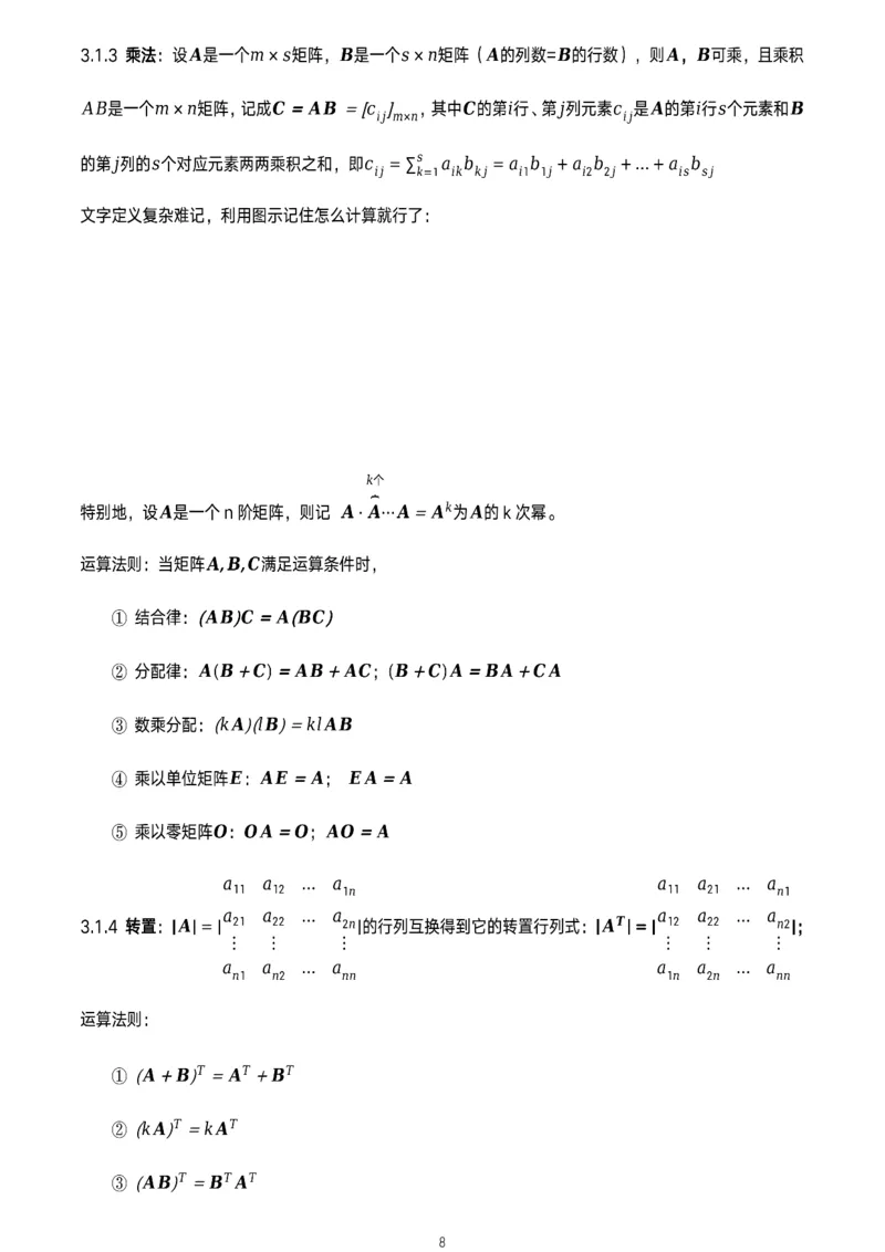 线代概念及定理总结_考研_数学_00.公式_25《数学公式》总结_线代公式