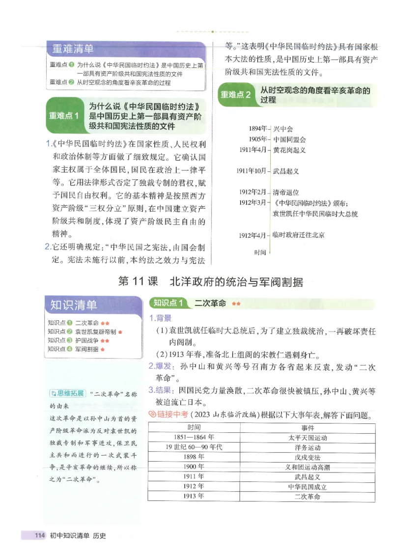 2025版《53初中知识清单》-历史_初中全科《53初中知识清单》2025版