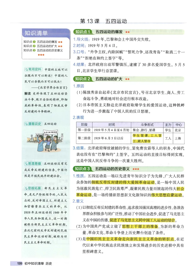 2025版《53初中知识清单》-历史_初中全科《53初中知识清单》2025版