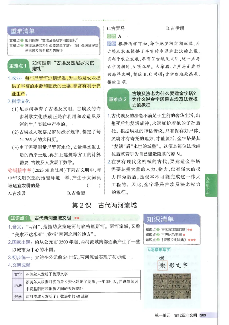 2025版《53初中知识清单》-历史_初中全科《53初中知识清单》2025版