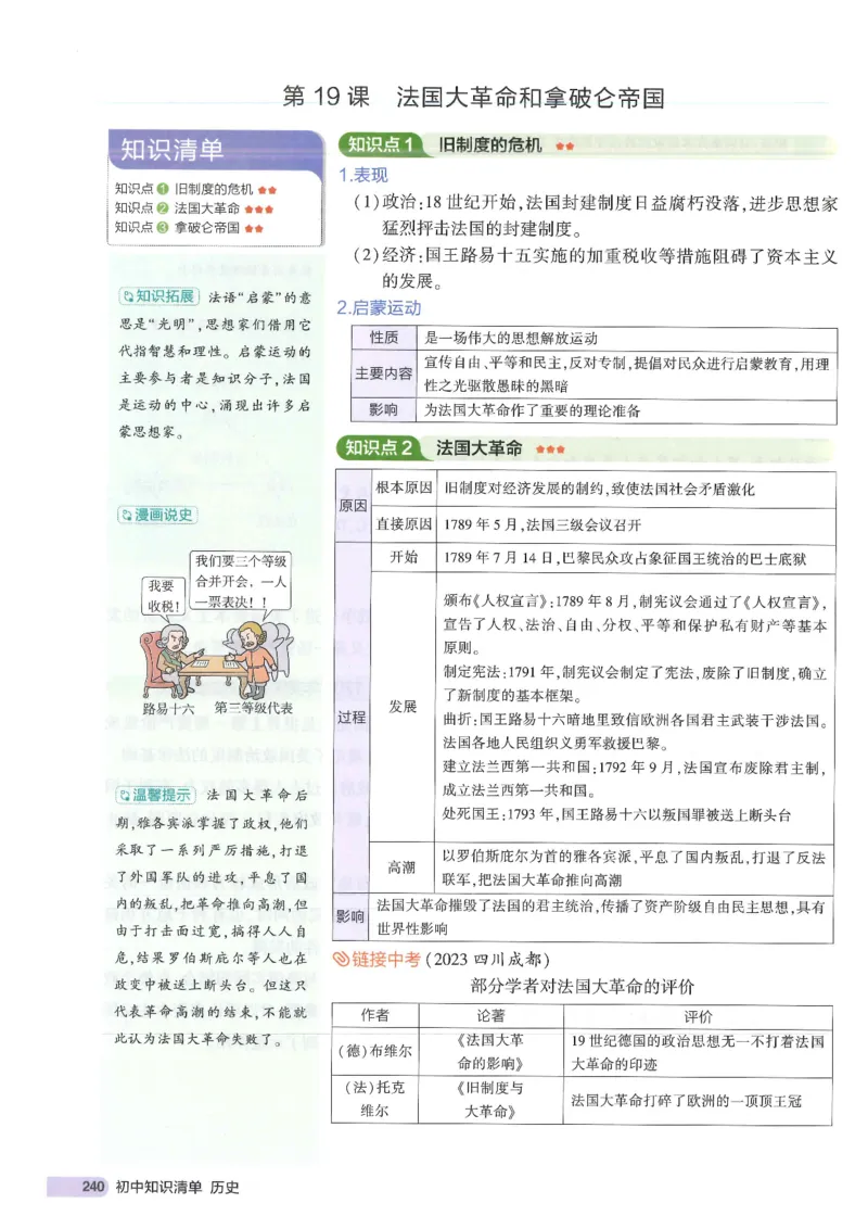 2025版《53初中知识清单》-历史_初中全科《53初中知识清单》2025版