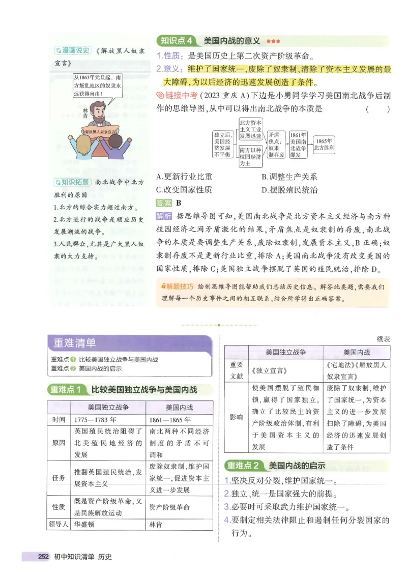 2025版《53初中知识清单》-历史_初中全科《53初中知识清单》2025版