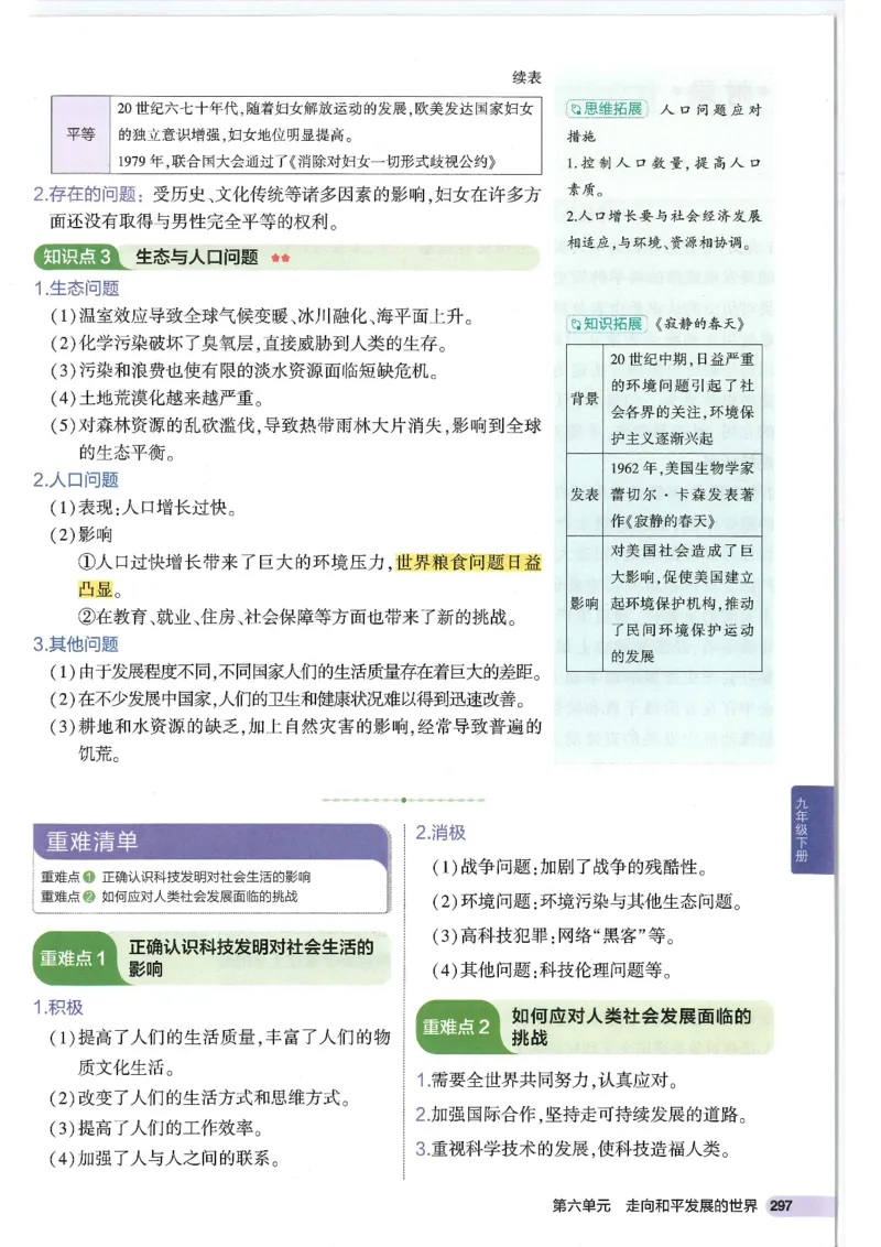 2025版《53初中知识清单》-历史_初中全科《53初中知识清单》2025版