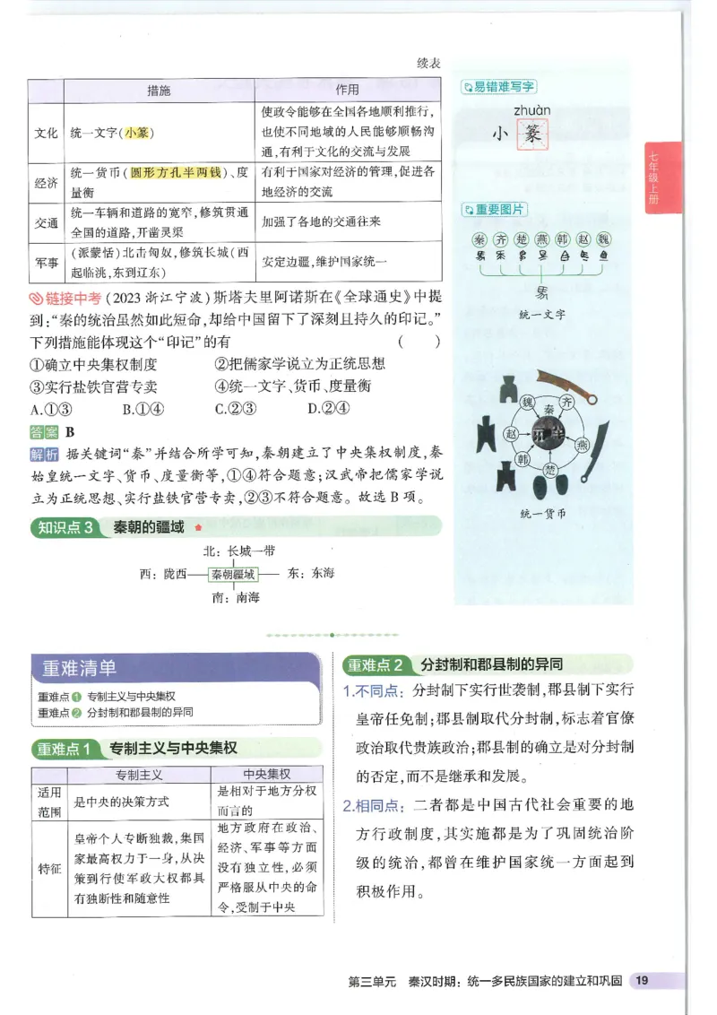 2025版《53初中知识清单》-历史_初中全科《53初中知识清单》2025版