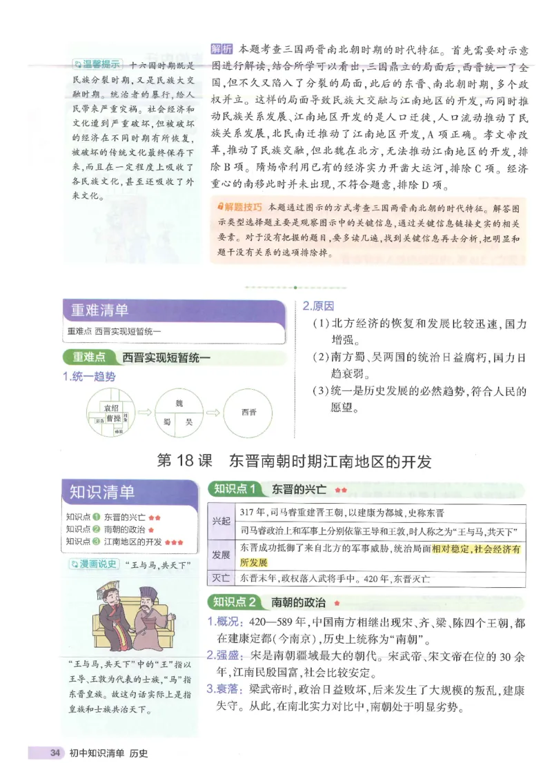 2025版《53初中知识清单》-历史_初中全科《53初中知识清单》2025版