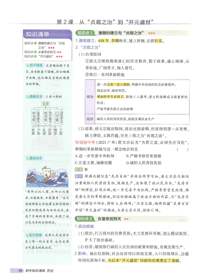 2025版《53初中知识清单》-历史_初中全科《53初中知识清单》2025版