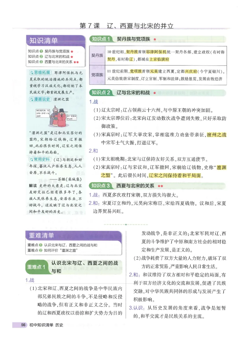 2025版《53初中知识清单》-历史_初中全科《53初中知识清单》2025版