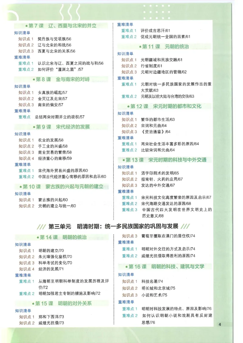 2025版《53初中知识清单》-历史_初中全科《53初中知识清单》2025版