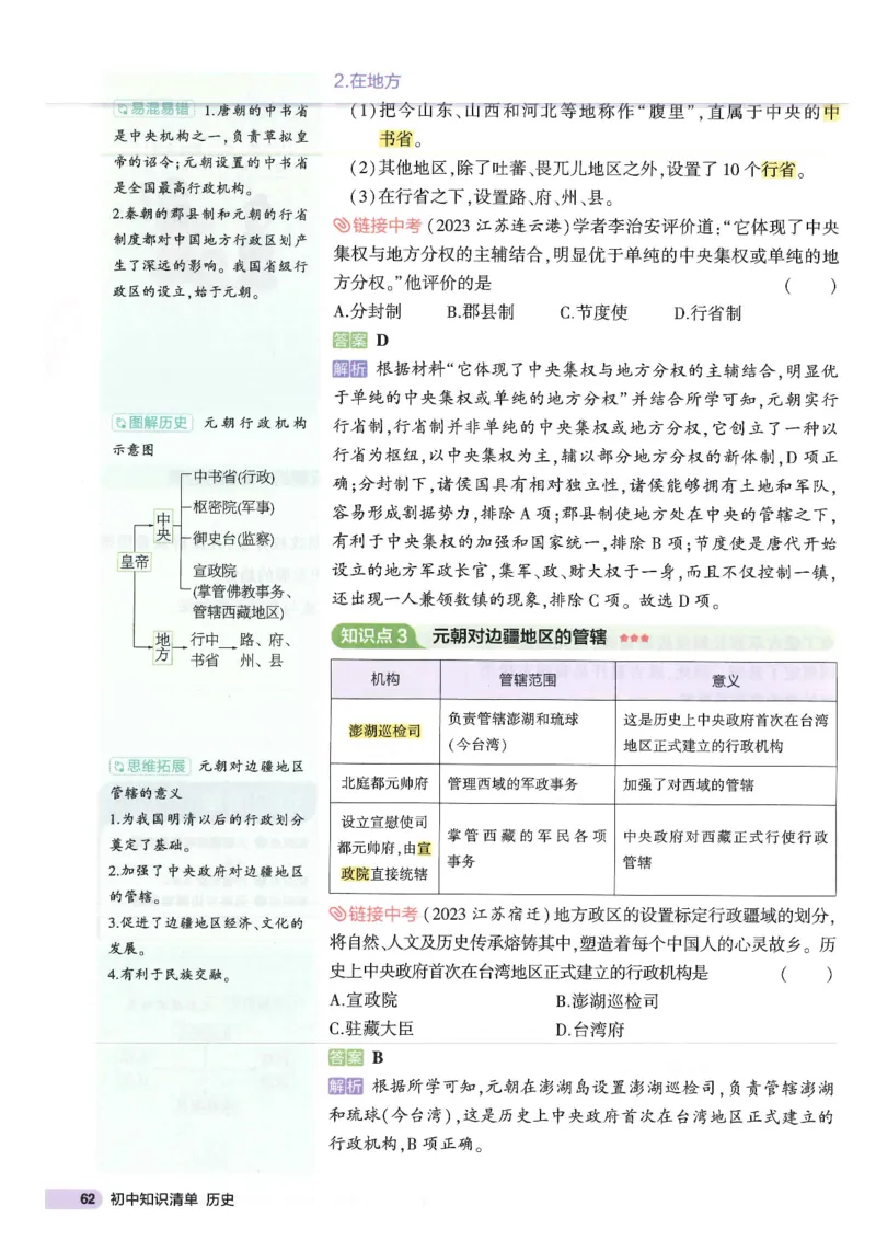 2025版《53初中知识清单》-历史_初中全科《53初中知识清单》2025版