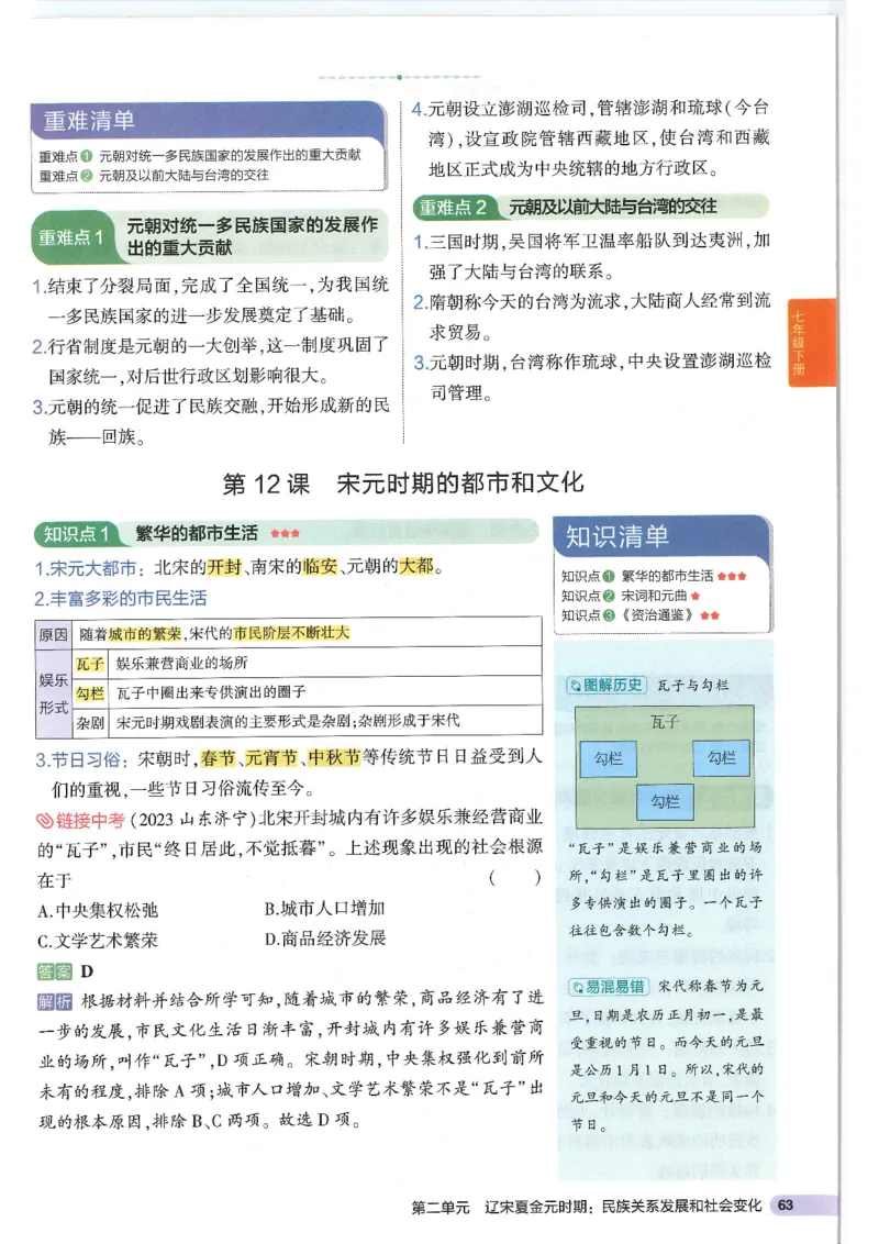 2025版《53初中知识清单》-历史_初中全科《53初中知识清单》2025版
