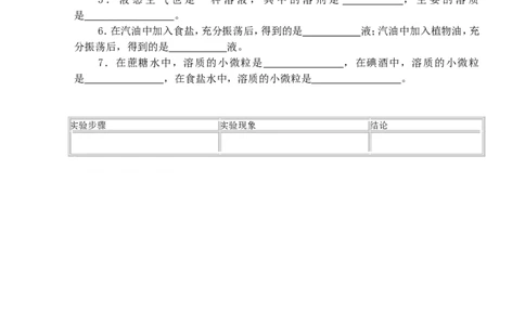 化学：人教新课标九年级下册第九单元课题1溶液的形成（测试卷）_初中化学_01.人教版初中化学_01.初中化学课件PPT--教案--试题_初中化学18年试卷_人教版九年级化学下册2018