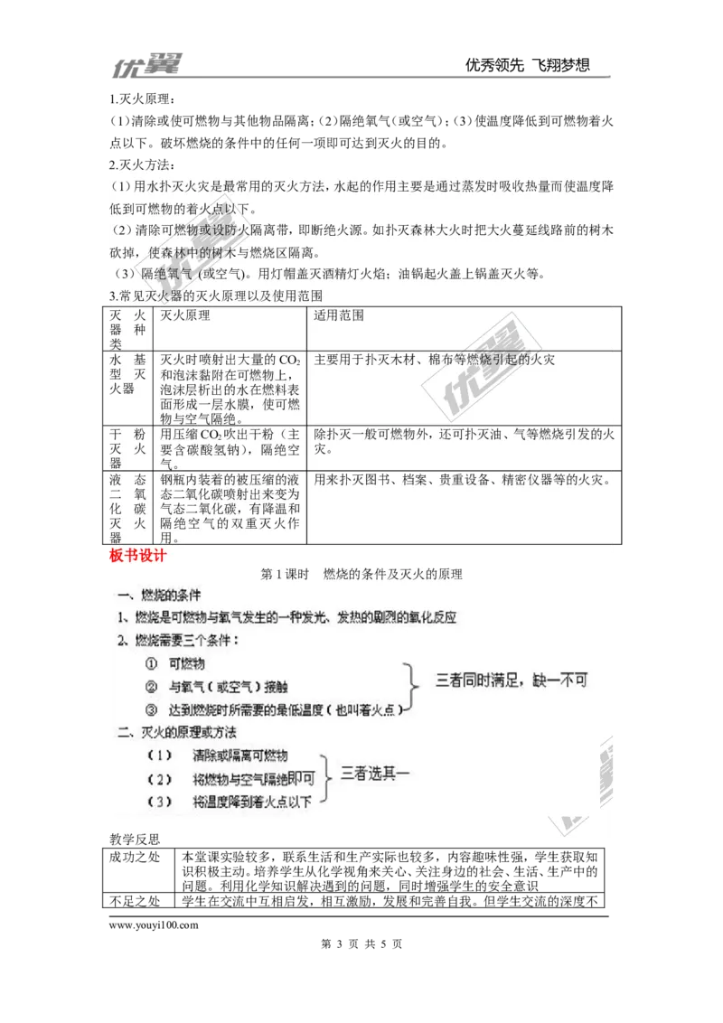课题1燃烧和灭火_初中化学_01.人教版初中化学_01.初中化学课件PPT--教案--试题_初中化学全套(课件--教案--配套)_18年初中化学9年级上_18秋九化上(RJ)--2.精品教案