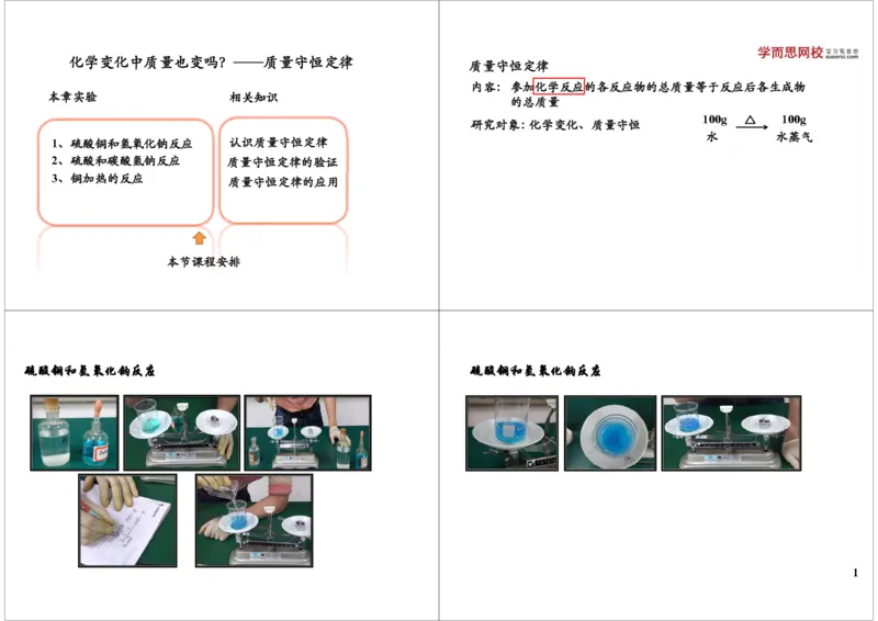 化学变化中质量也变吗？&mdash;&mdash;质量守恒定律_初中化学_01.人教版初中化学_04.初中化学实验视频_课外化学实验兴趣_第6讲化学变化中质量也变吗？&mdash;&mdash;质量守恒定律