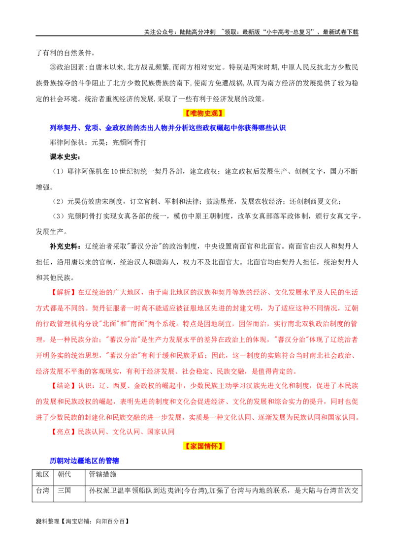 02七下历史知识清单-口袋书2024年中考历史一轮复习知识清单_02中考总复习（2026版更新中）_06-历史-中考总复习_2024年中考复习资料_一轮复习