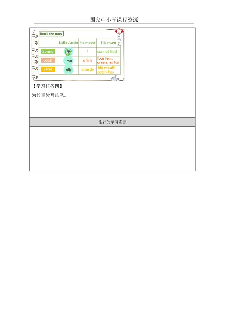 2Unit1Period2_学习任务单_26春四年级上下册人教版_四上英语合集人教版PEP英语四年级上册新教材（教学视频+课件+动画+音频+练习+教案）_17练习资料_小学英语（预习复习资料大礼包）_841