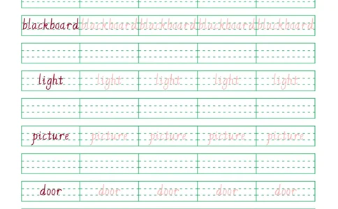01.PEP小学英语四年级上册第一单元_26春四年级上下册人教版_四上英语合集人教版PEP英语四年级上册新教材（教学视频+课件+动画+音频+练习+教案）_17练习资料_《英语字帖》_3-6上册