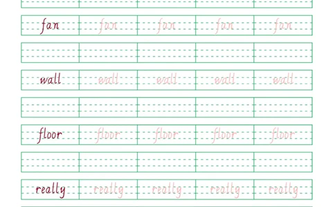 01.PEP小学英语四年级上册第一单元_26春四年级上下册人教版_四上英语合集人教版PEP英语四年级上册新教材（教学视频+课件+动画+音频+练习+教案）_17练习资料_《英语字帖》_3-6上册