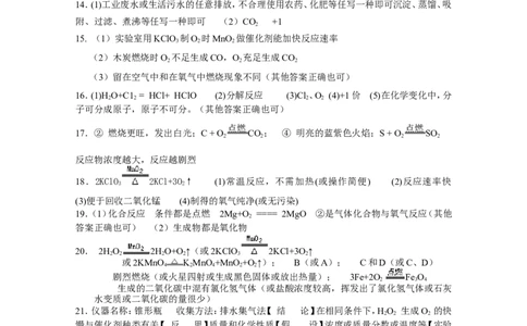 答案_初中化学_01.人教版初中化学_01.初中化学课件PPT--教案--试题_初中化学全套_化学试题_化学：中考化学专题攻关专测及答案（10份）