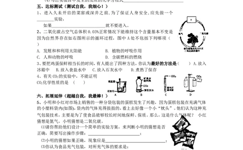 课题3二氧化碳和一氧化碳教学案_初中化学_01.人教版初中化学_01.初中化学课件PPT--教案--试题_初中化学全套_化学教案_化学：人教版九年级上册导学案（3套33份）