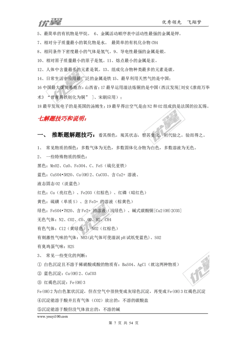 初中化学知识点总结(大全)_初中化学_01.人教版初中化学_01.初中化学课件PPT--教案--试题_初中化学全套(课件--教案--配套)_18年初中化学9年级上_18秋九化上(RJ)--7.复习资料_2.知识集锦