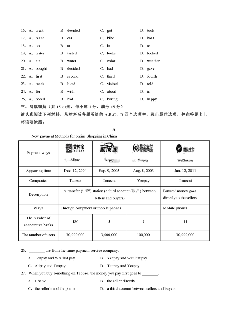 八年级英语期中模拟卷（考试版A4）测试范围：牛津译林版八上Units1~4（南京专用）_2026沪教牛津版英语