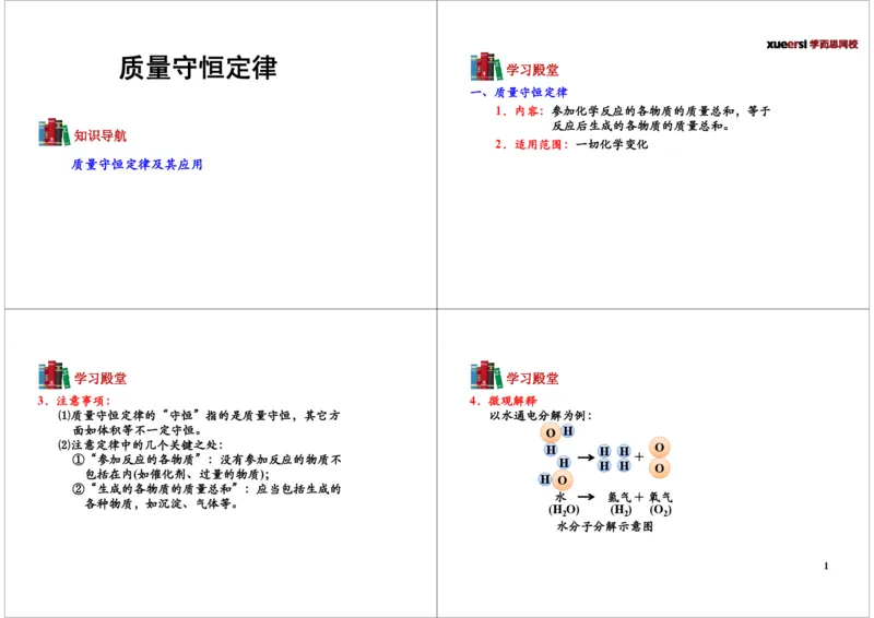 质量守恒定律_初中化学_01.人教版初中化学_03.初中化学专项视频_104302013学年秋季初三化学满分冲刺班15讲_第8讲质量守恒定律