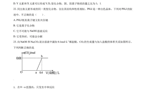 精品解析：浙江省丽水外国语实验学校2020-2021学年高一上学期第三次月考化学试题（原卷版）_高化_2025春-人教版高中化学_01新版高中化学必修一_4.习题试卷_月考卷_第三次月考