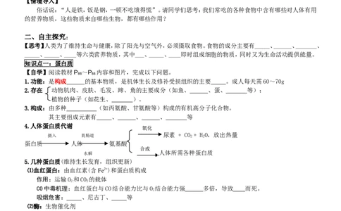 第十二单元-化学与生活导学案_初中化学_01.人教版初中化学_01.初中化学课件PPT--教案--试题_初中化学&mdash;课件&mdash;教案&mdash;试题-推荐_9年级下课件教案试题_9年级下教案_第12单元