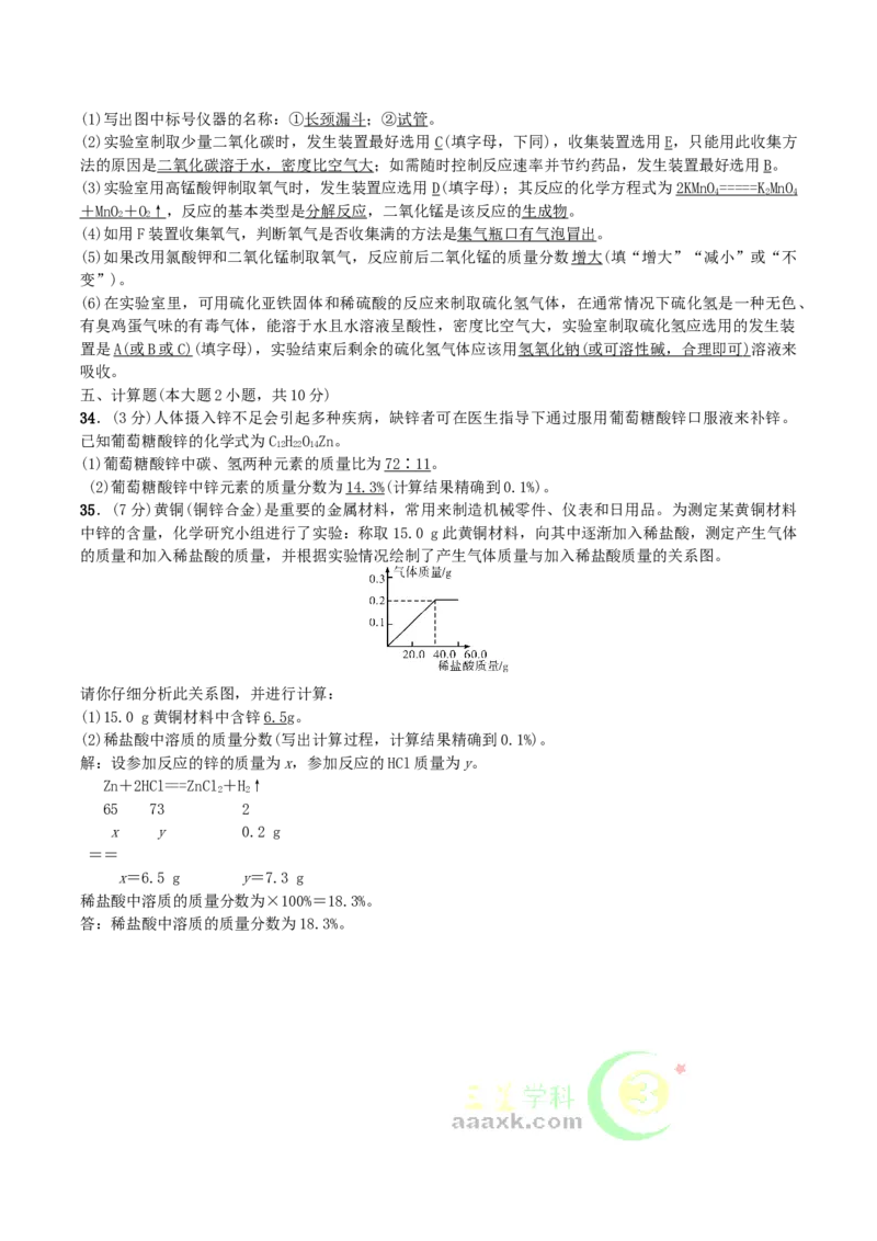 第24讲2016年中考化学模拟试卷一_初中化学_01.人教版初中化学_10.初中化学知识点_初中最全化学知识点归纳总结