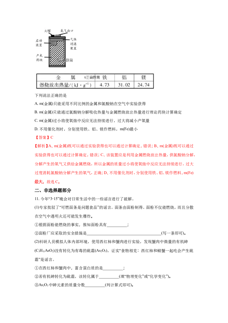 福建省2018年中考化学试题（word版含解析）_初中化学_01.人教版初中化学_06.初中化学中考真题
