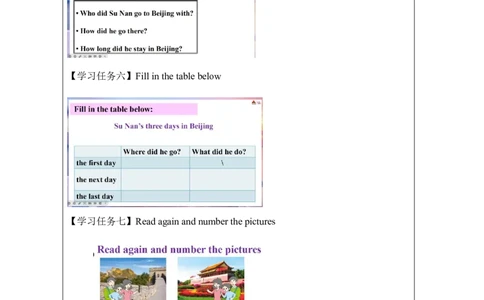 21Unit7IhadagoodtimePartB_国家课_学习任务单_26春四年级上下册人教版_四上英语合集人教版PEP英语四年级上册新教材（教学视频+课件+动画+音频+练习+教案）_17练习资料_《小学英语》