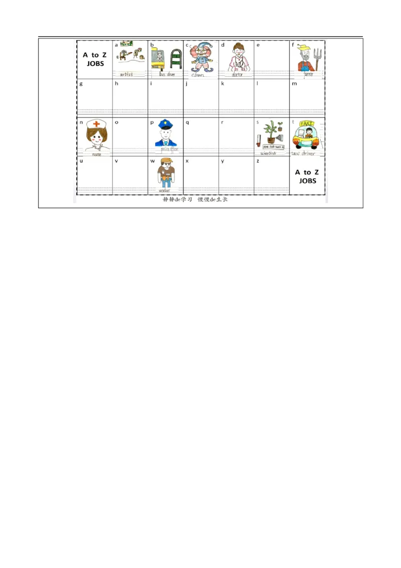 1207四年级英语(人教版)Unit+6+Jobs（第五课时）-4练习题_26春四年级上下册人教版_四上英语合集人教版PEP英语四年级上册新教材（教学视频+课件+动画+音频+练习+教案）_17练习资料
