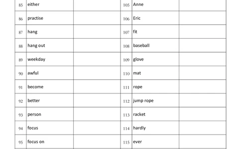 七年级下册英语单词默写表（英译中）_单词默写表人教7下（新版）