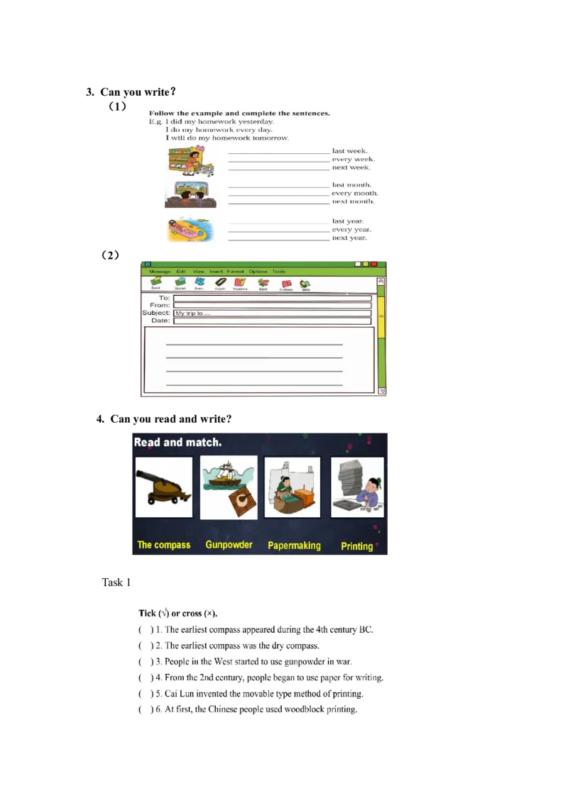 1009六年级英语(北京版)UNIT+4++REVISON-3任务单_26春四年级上下册人教版_四上英语合集人教版PEP英语四年级上册新教材（教学视频+课件+动画+音频+练习+教案）_17练习资料_《小学英语》