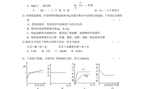 惠城区2013届初中毕业生学业考试十八校联考化学试题_初中化学_01.人教版初中化学_01.初中化学课件PPT--教案--试题_初中化学全套_化学试题