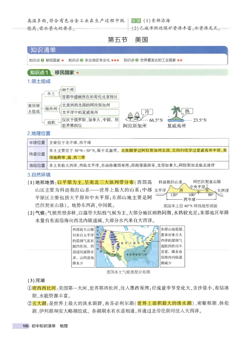 2025版《53初中知识清单》-地理_初中全科《53初中知识清单》2025版