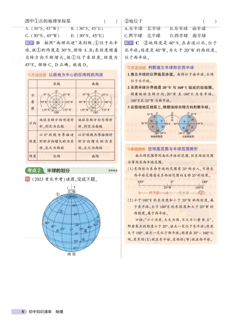2025版《53初中知识清单》-地理_初中全科《53初中知识清单》2025版