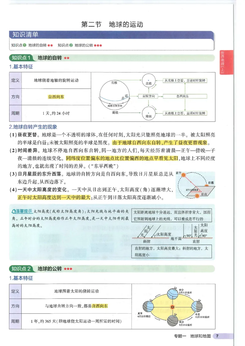 2025版《53初中知识清单》-地理_初中全科《53初中知识清单》2025版