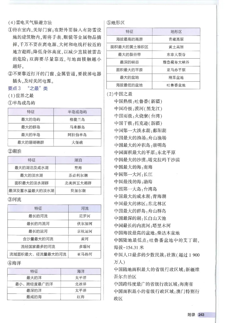 2025版《53初中知识清单》-地理_初中全科《53初中知识清单》2025版