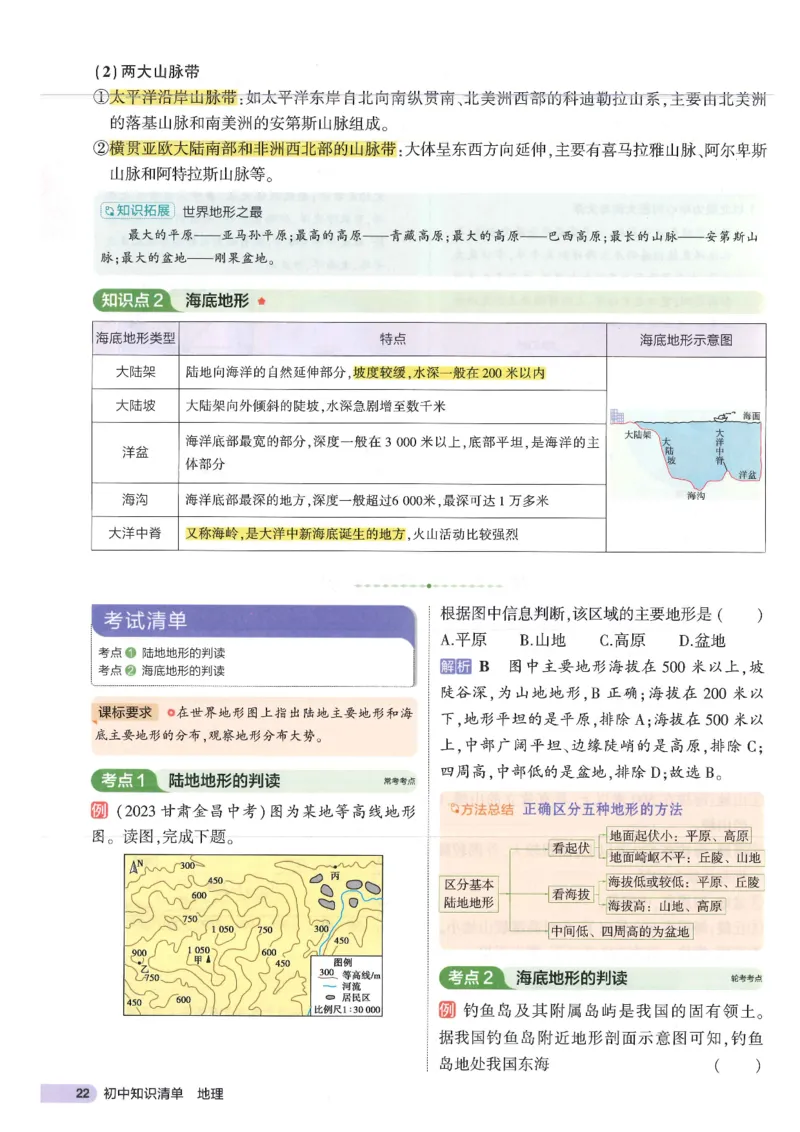 2025版《53初中知识清单》-地理_初中全科《53初中知识清单》2025版