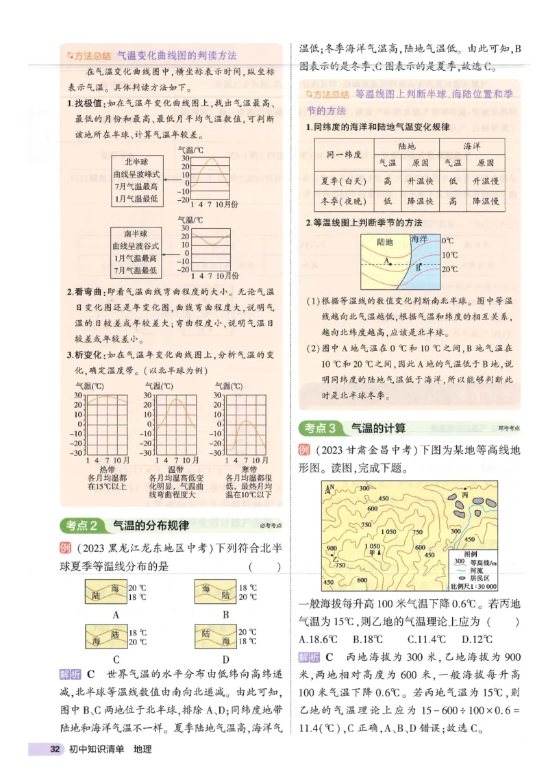2025版《53初中知识清单》-地理_初中全科《53初中知识清单》2025版