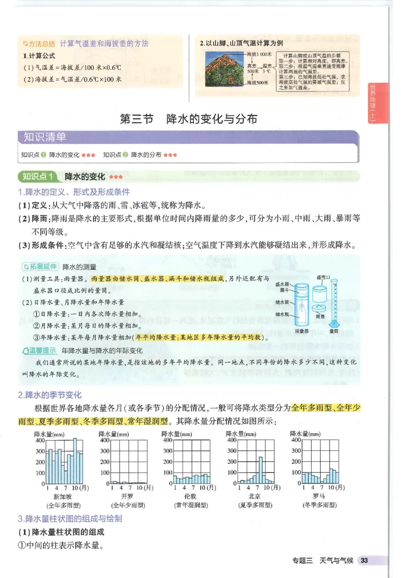 2025版《53初中知识清单》-地理_初中全科《53初中知识清单》2025版
