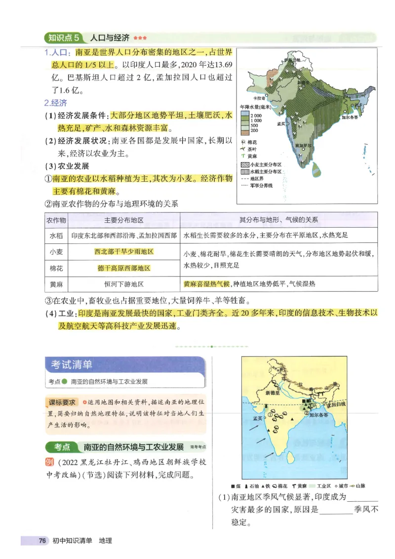 2025版《53初中知识清单》-地理_初中全科《53初中知识清单》2025版