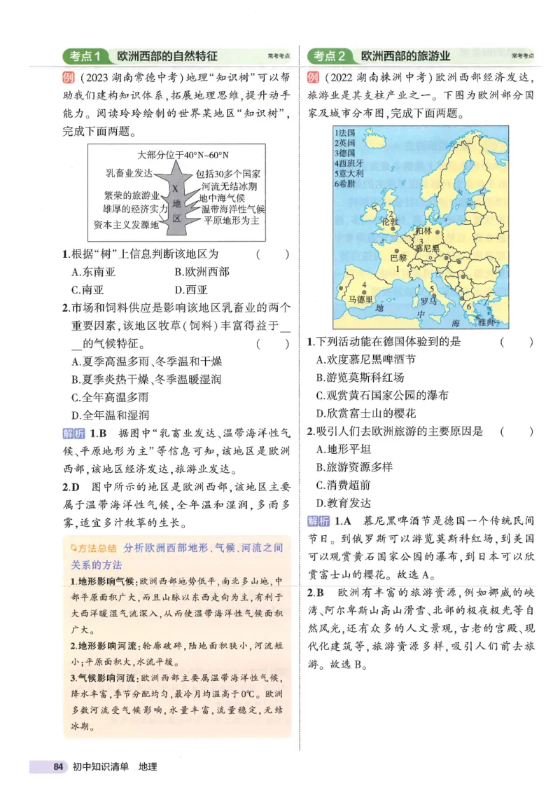 2025版《53初中知识清单》-地理_初中全科《53初中知识清单》2025版