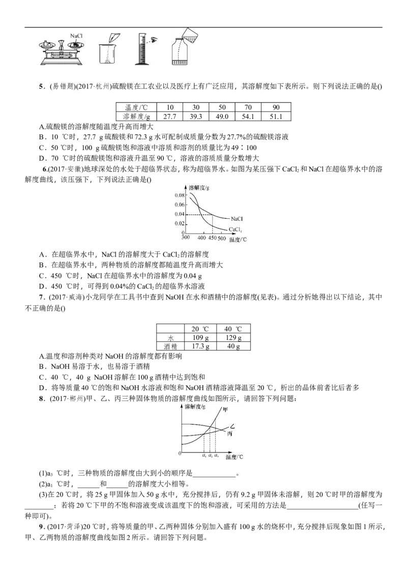 第4讲溶液_初中化学_01.人教版初中化学_07.初中化学中考总复习_2018年中考化学一轮复习（课件+测试）_2018年中考化学一轮复习（课件+测试）：第4讲溶液(共2份打包)