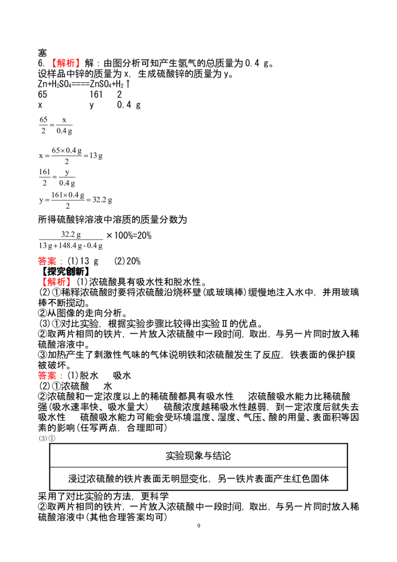 新人教版初中化学课后达标训练10.1.1常见的酸（人教版九年级下）_初中化学_01.人教版初中化学_01.初中化学课件PPT--教案--试题_初中化学全套_化学试题