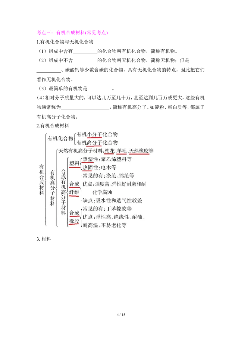 狙击中考之化学总复习：第十二单元化学与生活_初中化学_01.人教版初中化学_07.初中化学中考总复习_狙击中考之化学总复习