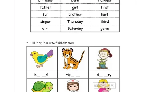 1102四年级英语(人教版)Let's+Spell+-+Bossy+R+(第二课时)-4练习题_26春四年级上下册人教版_四上英语合集人教版PEP英语四年级上册新教材（教学视频+课件+动画+音频+练习+教案）