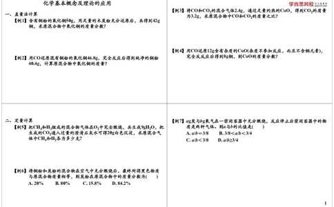 化学基本概念及理论的应用_初中化学_01.人教版初中化学_03.初中化学专项视频_[9999]2013学年秋季初三化学满分冲刺班15讲陈潭飞_第14讲化学基本概念及理论的应用