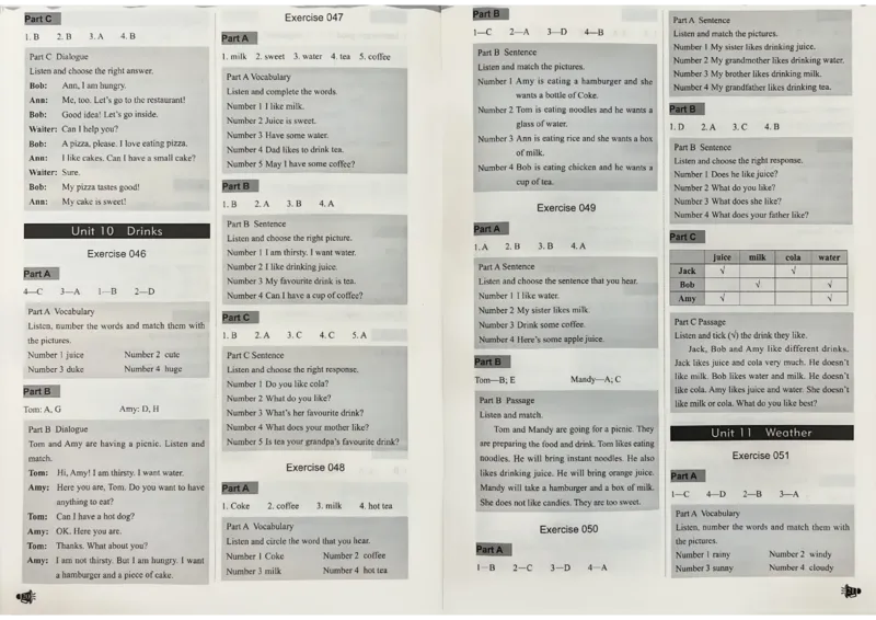1英语~听霸答案-新_26春四年级上下册人教版_四上英语合集人教版PEP英语四年级上册新教材（教学视频+课件+动画+音频+练习+教案）_17练习资料_小学英语（预习复习资料大礼包）